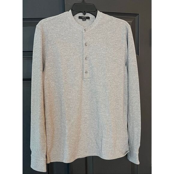 Vince Men's Pique Collar Stand Henley -XS - Picture 3 of 8